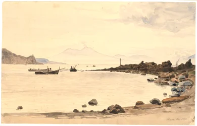 Blick auf den Vesuv von Procida