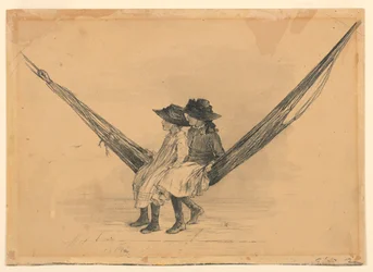 Mary und Eleanor Hague in einer Hängematte