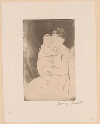 Kindermädchen und Baby