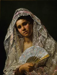 Spanische Tänzerin mit Spitzenmantilla