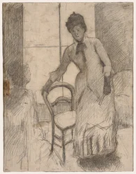Der Besucher recto, Der Besucher verso, ca. 1881