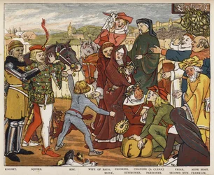 Geoffrey Chaucer, Die Canterbury-Erzählungen, Die Pilger verlassen das Tabard Inn