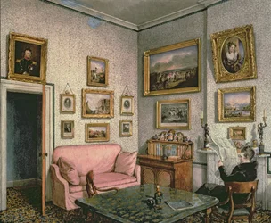 Das Arbeitszimmer von Col. Norcliffe in Langton Hall, ca. 1837