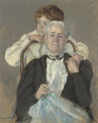 Porträt von Mrs. Cyrus J. Lawrence mit Enkel R. Lawrence Oakley, um 1897
