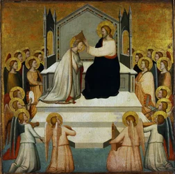 Die Krönung der Jungfrau, ?-1348, 1335-1340, 51,2 x 51,7, Szépművészeti Múzeum, Budapest