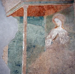 Fresko von Masolino da Panicale im Baptisterium von Castiglione, (Detail)