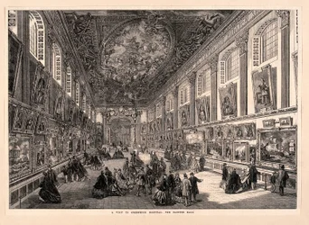 Ein Besuch im Greenwich Hospital, The Painted Hall - ILN 1865
