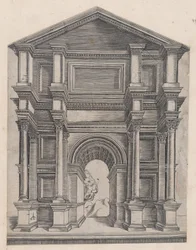 Speculum Romanae Magnificentiae: Bogen von Meister GA mit dem Krähenfuß, 16. Jahrhundert