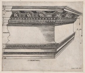 Speculum Romanae Magnificentiae: Korinthisches Gebälk, ca. 1535