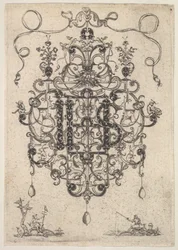 Entwurf für ein Anhänger mit IHS-Monogramm