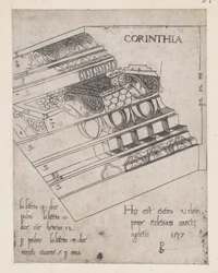 Speculum Romanae Magnificentiae: Korinthisches Gebälk, 1537