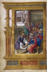 Christus wäscht die Füße der Apostel