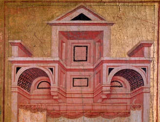 Die Heilige Cäcilia und die Geschichte ihres Lebens (Architekturdetail)