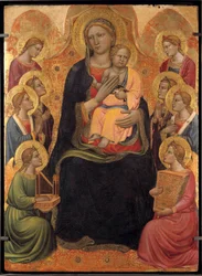 Die Jungfrau und das Kind, Altarbild des Meisters von Saint Verdiana (14. Jahrhundert)