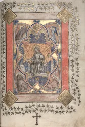 Das Gotha Missale: Fol. 64r, Christus in Majestät, ca. 1375