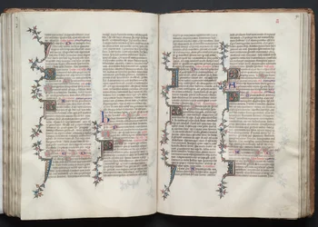 Das Gotha Missale: Fol. 92r, Text, um 1375