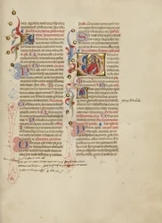 Initiale I: Heiliger Valentin; Initiale S: Heiliger Petrus