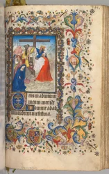 Stundenbuch von Karl dem Edlen, König von Navarra 1361-1425: fol. 192r, Abstieg vom Kreuz, um 1405