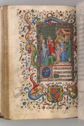Stundenbuch von Charles dem Edlen, König von Navarra 1361-1425: fol. 78v, Anbetung der Heiligen Drei Könige Sext, um