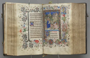 Stundenbuch von Karl dem Edlen, König von Navarra 1361-1425: fol. 87v, Text, ca. 1405