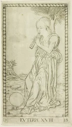 Euterpe, Platte achtzehn aus Apollo und die Musen