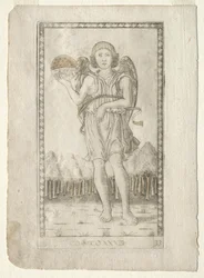 Genius der Welt aus dem Tarocchi, Serie B: Kosmische Prinzipien & Tugenden, #33, vor 1467