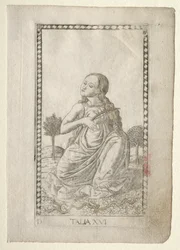 Thalia Komödie, Hirtendichtung aus der Tarocchi-Serie D..., vor 1467