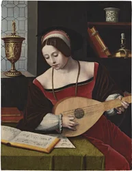 Die Hl. Maria Magdalena musizierend