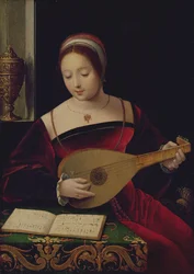Maria Magdalena spielt die Laute