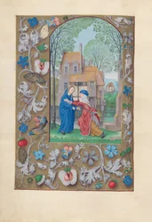 Stundenbuch der Königin Isabella der Katholischen, Königin von Spanien: Fol. 115v, Heimsuchung