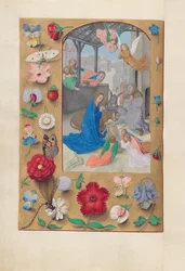 Stundenbuch der Königin Isabella der Katholischen, Königin von Spanien: Fol. 126v, Geburt Christi, ca. 1500
