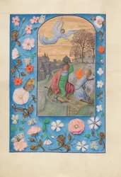 Stundenbuch von Königin Isabella der Katholischen, Königin von Spanien: Fol. 131v, Verkündigung an die Hirten