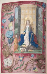 Stundenbuch der Königin Isabella der Katholischen, Königin von Spanien: Fol. 189v, St. Katharina, ca. 1500
