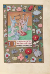 Stundenbuch der Königin Isabella der Katholischen, Königin von Spanien: Fol. 50r, Jesuskind..., um 1500