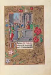 Stundenbuch der Königin Isabella der Katholischen, Königin von Spanien: Fol. 63r, Christus vor Pilatus, ca. 1500