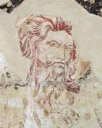 Detail von St. Onuphrius und Szene aus seinem Leben