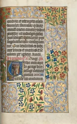 Stundenbuch Gebrauch von Rouen: fol. 110r, Messe für die Toten im Initial, ca. 1470