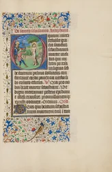 Initiale O: Das Martyrium des Heiligen Sebastian