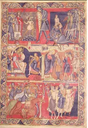 Szenen aus dem Leben von Samuel, Saul und David, aus der Winchester Bibel, 1160-80