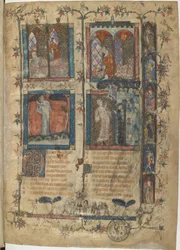 Miniatur aus einem Manuskript des Roman de la Rose von Guillaume de Lorris und Jean de Meun
