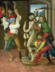 Die Geißelung Christi, Seitenflügel des Passionsaltars (Tafelbild)