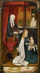 Madonna lehrt das Christkind Lesen, 1480