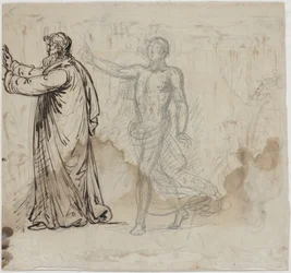 Drei Figuren (verso)