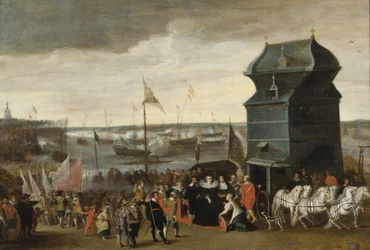 Königin Marie de Medici landet in Antwerpen, 1632