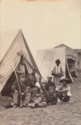 [Lagerszene mit Soldaten der 22. New York State Miliz, Harper
