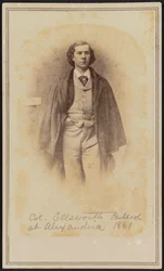 Carte-de-visite Porträt von Col. Elmer Ephraim Ellsworth