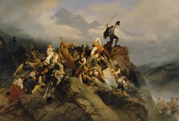 Pater Joachim Haspinger unter den kämpfenden Bauern