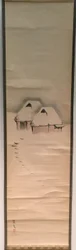 Zwei Hütten im Schnee