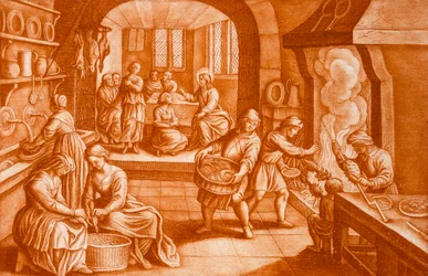 Die Geschichte von Maria und Martha, Illustration aus der Bibel