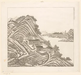Ansicht eines Teils des kaiserlichen Sommerpalastes in Chengde (Jehol) in China